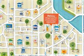 Mappa illustrata della sede di Milano